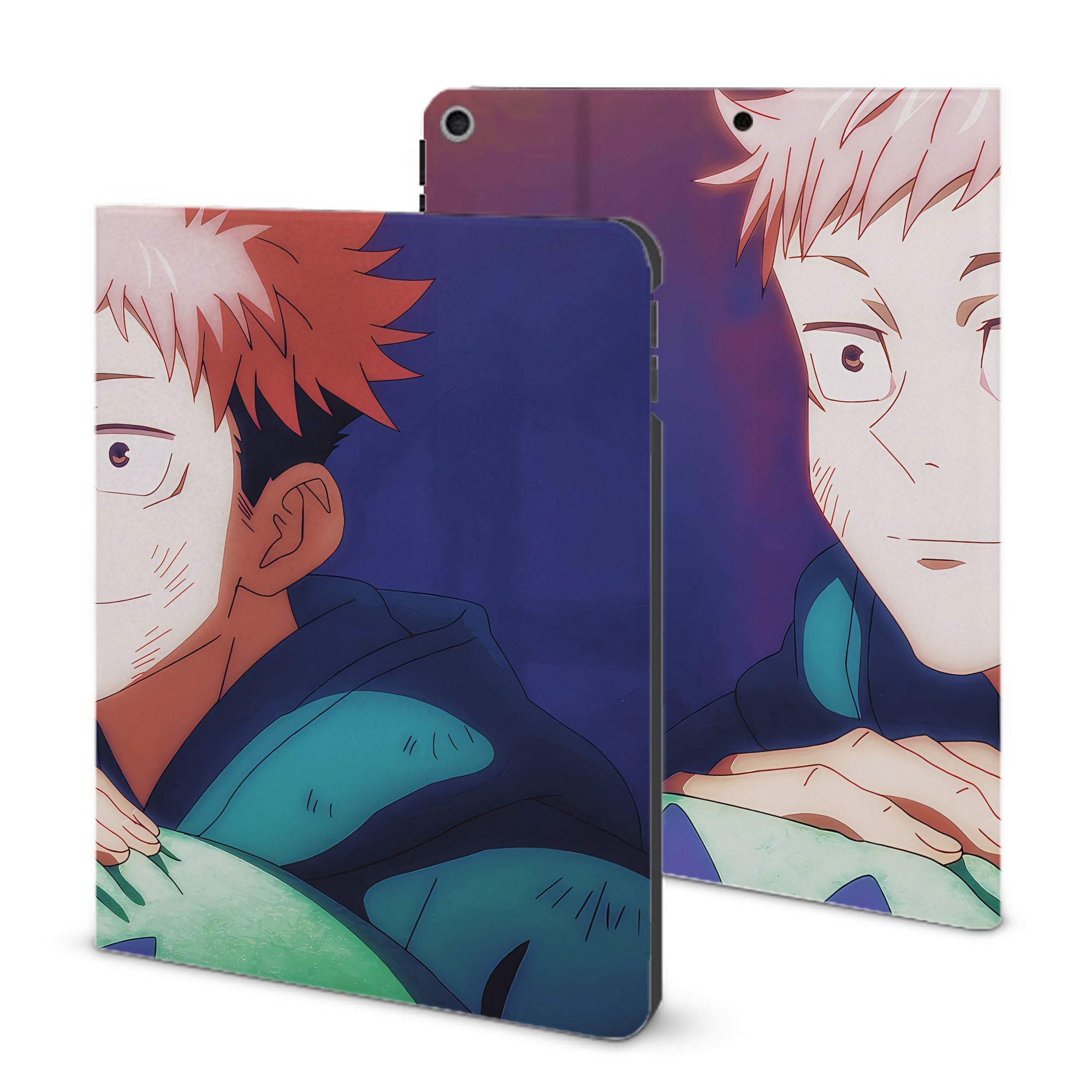 （画像用） 呪術廻戦 Jujutsu Kaisen IPad ケース ブック型 PUレザー TPU 耐衝撃 軽量 薄型 ペン収納なし 全面保護 IPad 各モデル対応